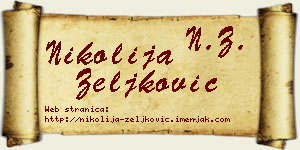 Nikolija Zeljković vizit kartica